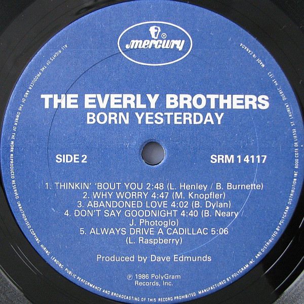Everly Brothers - Born Yesterday (LP, Album) (Mint (M)) - Image 4