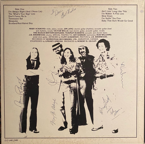 Lang & Ackroyd Band - Lang & Ackroyd Band (LP) (Mint (M)) - Image 2