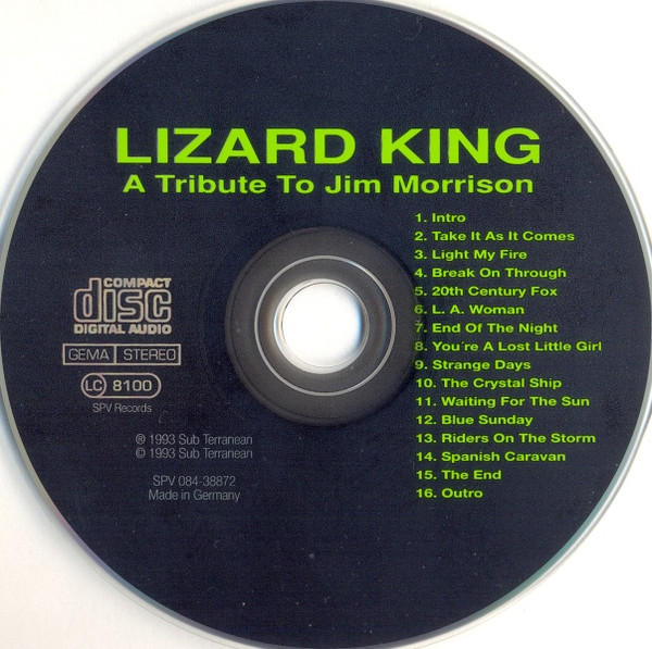 Various - Lizard King: A Tribute To Jim Morrison (CD) (Near Mint (NM or M-)) - Image 3