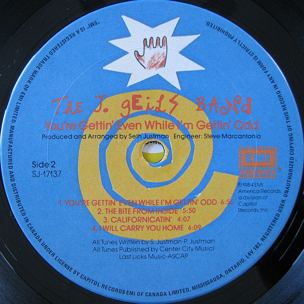 The J. Geils Band - You're Gettin' Even While I'm Gettin' Odd (LP, Album) (Mint (M)) - Image 4