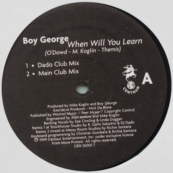 Boy George - When Will You Learn (12") (Mint (M)) - Image 3