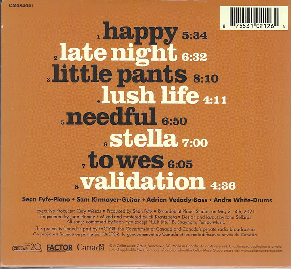 Sean Fyfe Quartet - Late Night (CD, Album) (Mint (M)) - Image 2