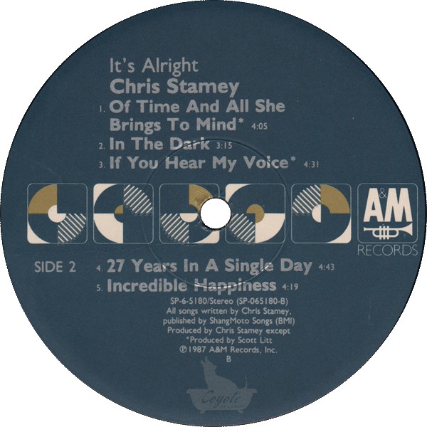 Chris Stamey - It's Alright (LP, Album) (Mint (M)) - Image 4