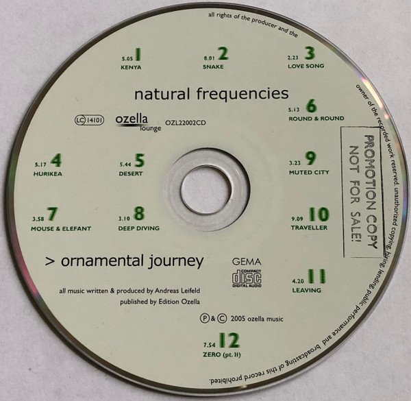Natural Frequencies AKA Andreas Leifeld - Ornamental Journey (CD, Album, Pro) (Near Mint (NM or M-)) - Image 3