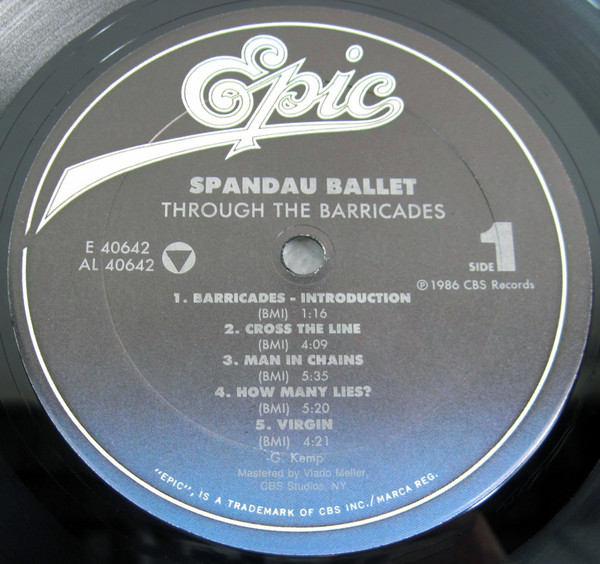 Spandau Ballet - Through The Barricades (LP, Album, Car) (Mint (M)) - Image 3