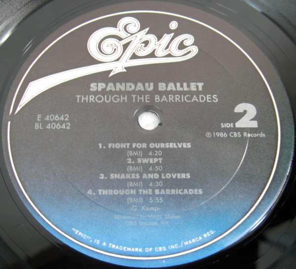 Spandau Ballet - Through The Barricades (LP, Album, Car) (Mint (M)) - Image 4