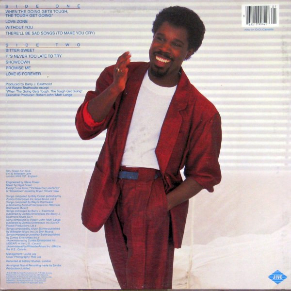 Billy Ocean - Love Zone (LP, Album) (Mint (M)) - Image 2
