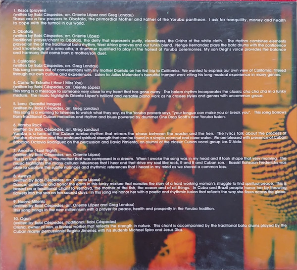 Bobi Céspedes - Rezos (CD, Album, Dig) (Near Mint (NM or M-)) - Image 3