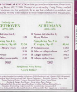 Alternative view of Ludwig van Beethoven Beethoven, Robert Schumann Schumann, Symphony Nova Scotia, Georg Tintner - Symphony No. 4 & Symphony No. 2 (CD, Album) (Near Mint (NM or M-))