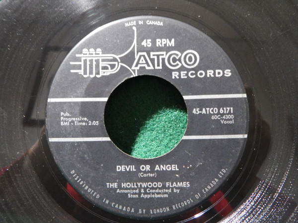 The Hollywood Flames - Devil Or Angel (7", Single) (Very Good Plus (VG+))