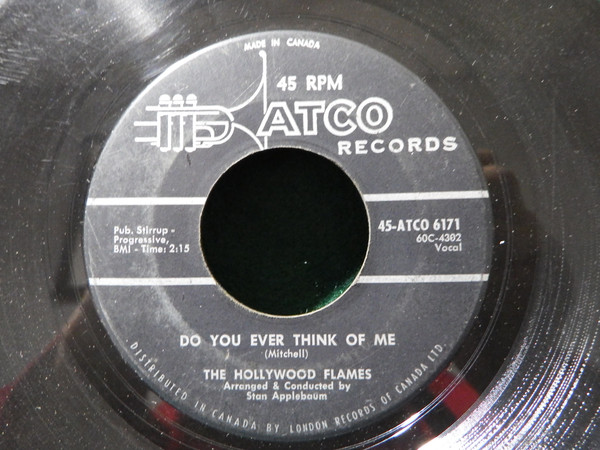 The Hollywood Flames - Devil Or Angel (7", Single) (Very Good Plus (VG+)) - Image 2