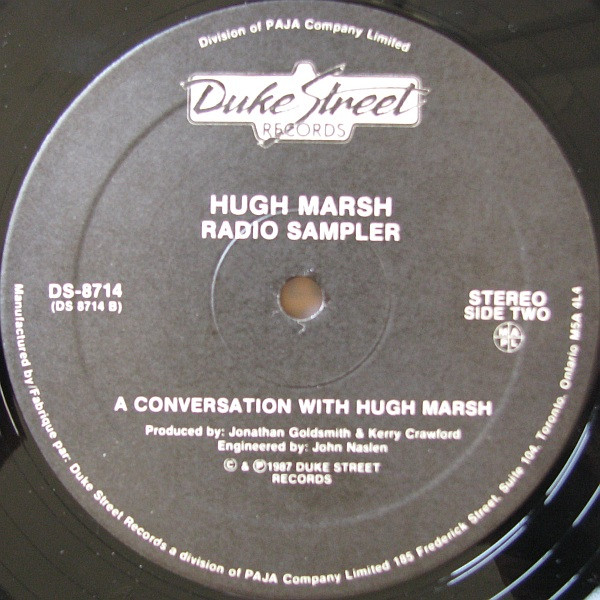 Hugh Marsh - Radio Sampler (LP, Smplr) (Mint (M)) - Image 2
