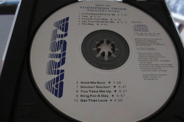 Thompson Twins - The Best Of Thompson Twins / Greatest Mixes (CD, Comp) (Near Mint (NM or M-)) - Image 2