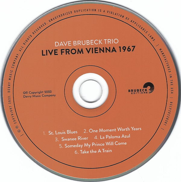 The Dave Brubeck Trio - Live From Vienna (CD, Album) (Near Mint (NM or M-)) - Image 3