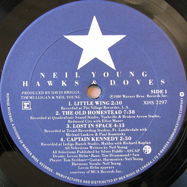 Neil Young - Hawks & Doves (LP, Album) (Mint (M)) - Image 3
