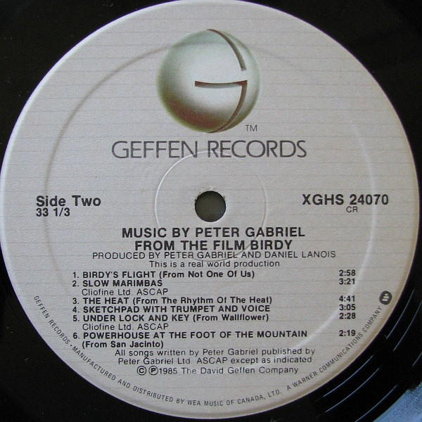 Peter Gabriel - Birdy (LP, Album, Whi) (Mint (M)) - Image 4
