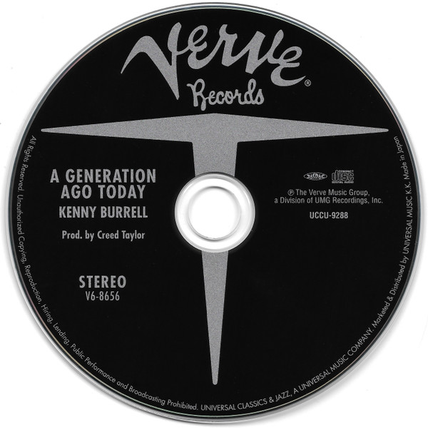 Kenny Burrell - A Generation Ago Today (CD, Album, RE, RM) (Mint (M)) - Image 3