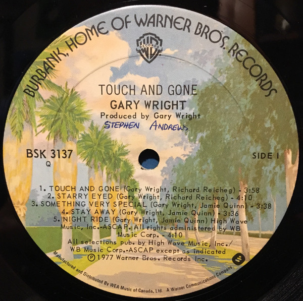 Gary Wright - Touch And Gone (LP, Album) (Mint (M)) - Image 4