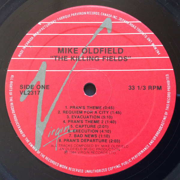 Mike Oldfield - The Killing Fields (Original Film Soundtrack) (LP, Album) (Mint (M)) - Image 3