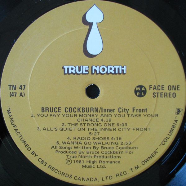 Bruce Cockburn - Inner City Front (LP, Album) (Mint (M)) - Image 3