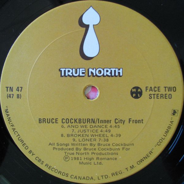Bruce Cockburn - Inner City Front (LP, Album) (Mint (M)) - Image 4