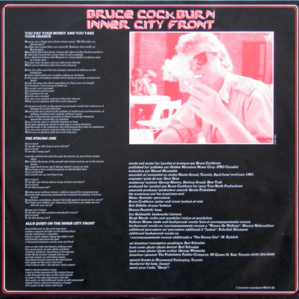 Bruce Cockburn - Inner City Front (LP, Album) (Mint (M)) - Image 5