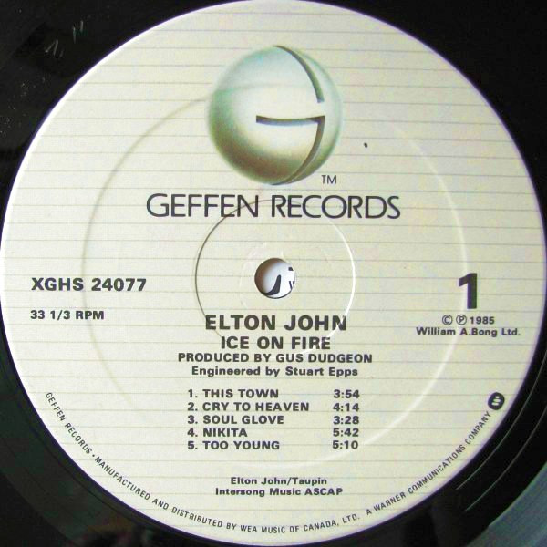 Elton John - Ice On Fire (LP, Album) (Mint (M)) - Image 3