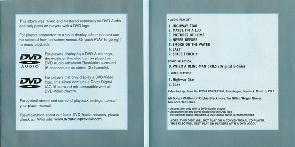 Deep Purple - Machine Head (DVD-A, Album, RE, Multichannel) (Near Mint (NM or M-)) - Image 5