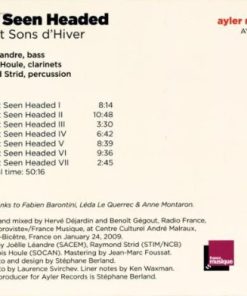 Alternative view of Joëlle Léandre, François Houle, Raymond Strid - Last Seen Headed: Live At Sons D'Hiver (CD, Album) (Near Mint (NM or M-))