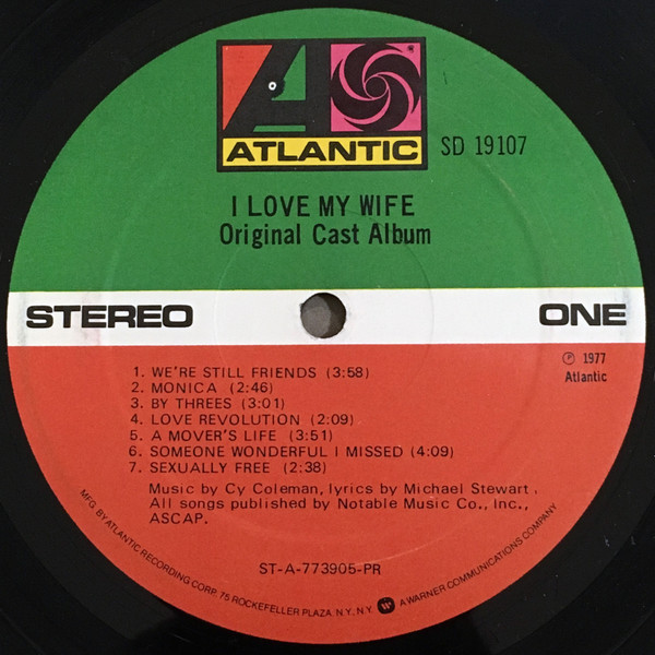 Cy Coleman, Michael Stewart (7) - I Love My Wife (LP, Album) (Mint (M)) - Image 3