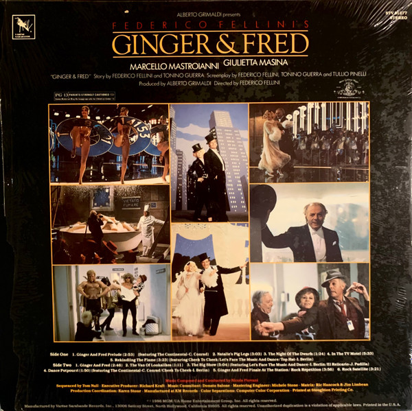 Nicola Piovani - Ginger & Fred - Original Motion Picture Soundtrack (LP, Album) (Mint (M)) - Image 2