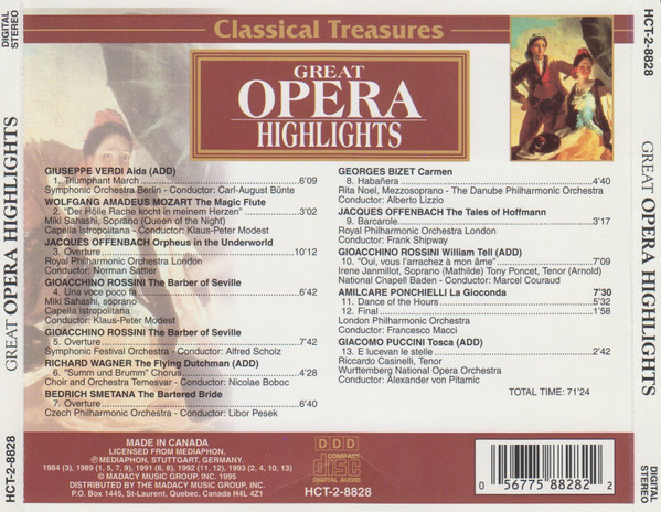 Various - Great Opera Highlights (CD, Comp) (Near Mint (NM or M-)) - Image 2