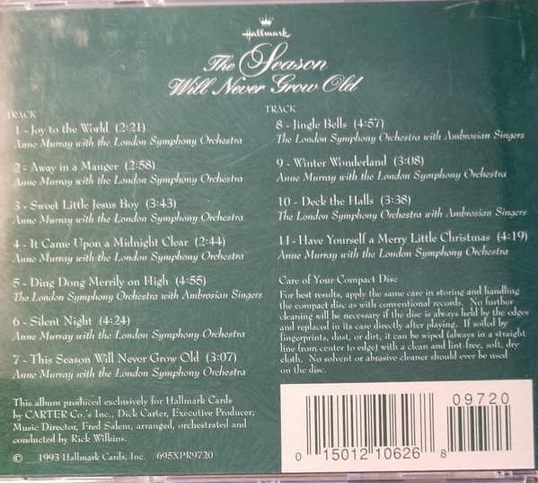 Anne Murray Featuring London Symphony Orchestra , The Ambrosian Singers - The Season Will Never Grow Old (CD, Album) (Near Mint (NM or M-)) - Image 2