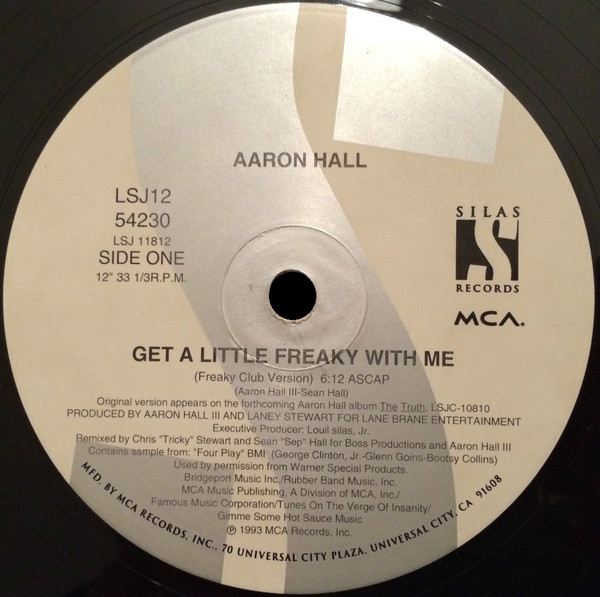 Aaron Hall - Get A Little Freaky With Me (12") (Mint (M)) - Image 3