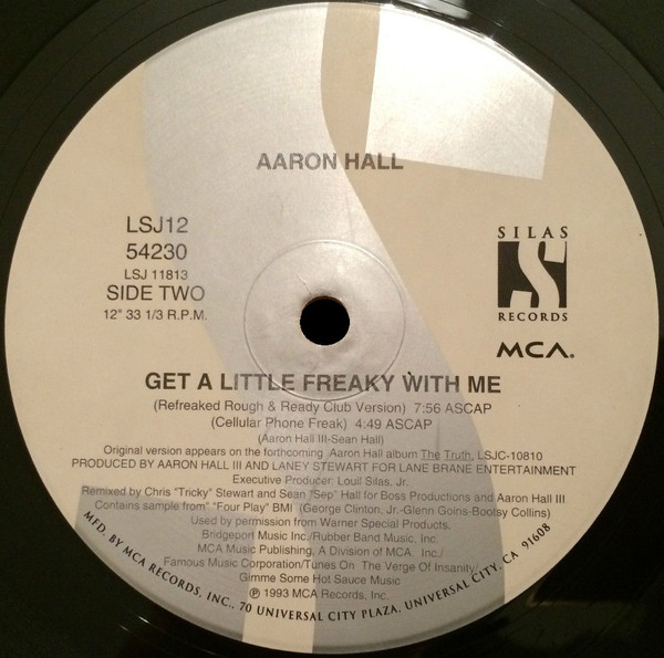 Aaron Hall - Get A Little Freaky With Me (12") (Mint (M)) - Image 4