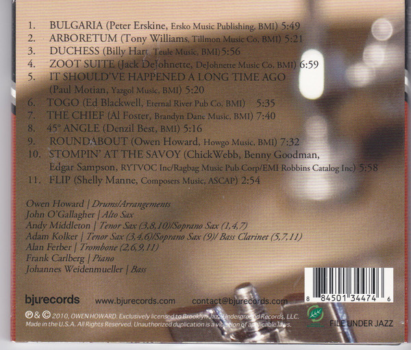 Owen Howard - Drum Lore (CD, Album) (Near Mint (NM or M-)) - Image 2