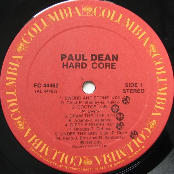 Paul Dean - Hard Core (LP, Album) (Mint (M)) - Image 3