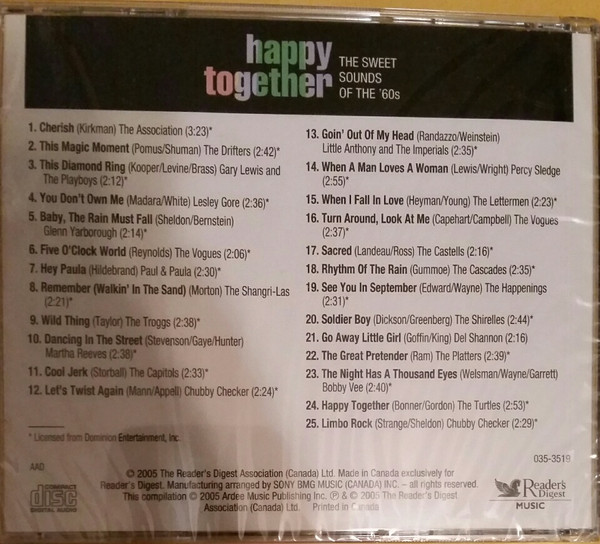 Various - Happy Together The Sweet Sounds Of The 60's (CD, Comp) (Near Mint (NM or M-)) - Image 2