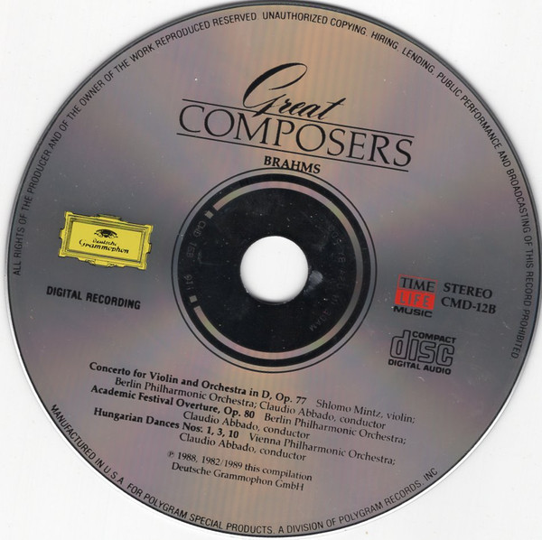 Johannes Brahms - Brahms (CD, Album) (Near Mint (NM or M-)) - Image 3