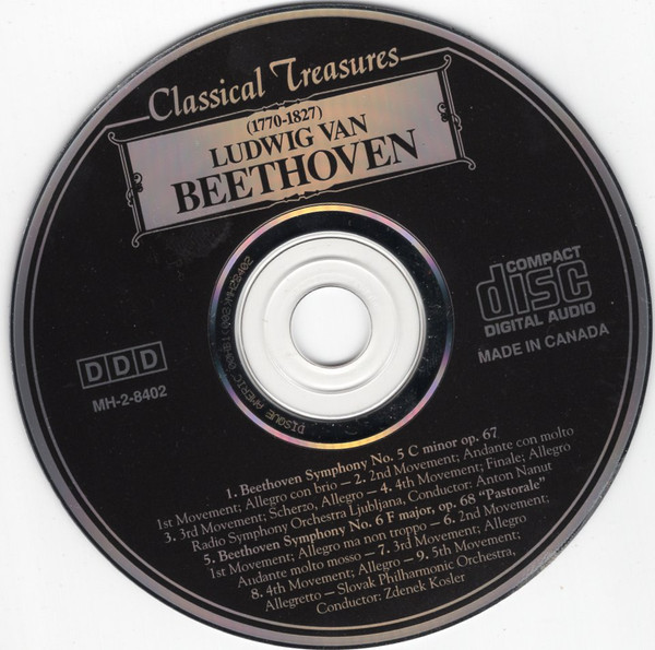 Ludwig Van Beethoven - (1770-1827) Ludwig Van Beethoven - Beethoven Symphony No. 5 C Minor, Op. 67 - Beethoven Symphony No. 6 F Major, Op. 68 "Pastorale" (CD, Album) (Near Mint (NM or M-)) - Image 2