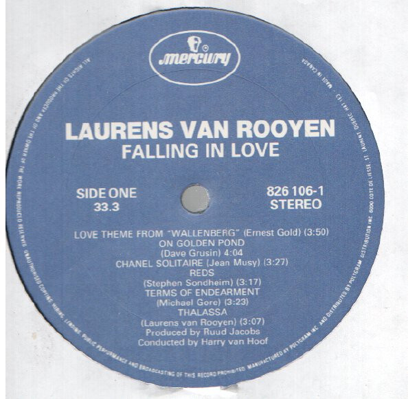Laurens van Rooyen - Plays Falling In Love And Other Beautiful Themes (LP) (Mint (M)) - Image 2