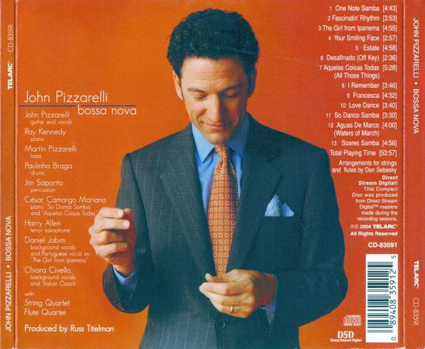 John Pizzarelli - Bossa Nova (CD, Album, Promo) (Near Mint (NM or M-)) - Image 2