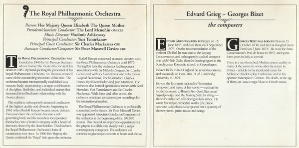 Georges Bizet / Edvard Grieg, Royal Philharmonic Orchestra Conducted By Mark Ermler - Carmen Suites No.1&2 / Peer Gynt Suites No.1&2 (CD, Comp) (Near Mint (NM or M-)) - Image 3