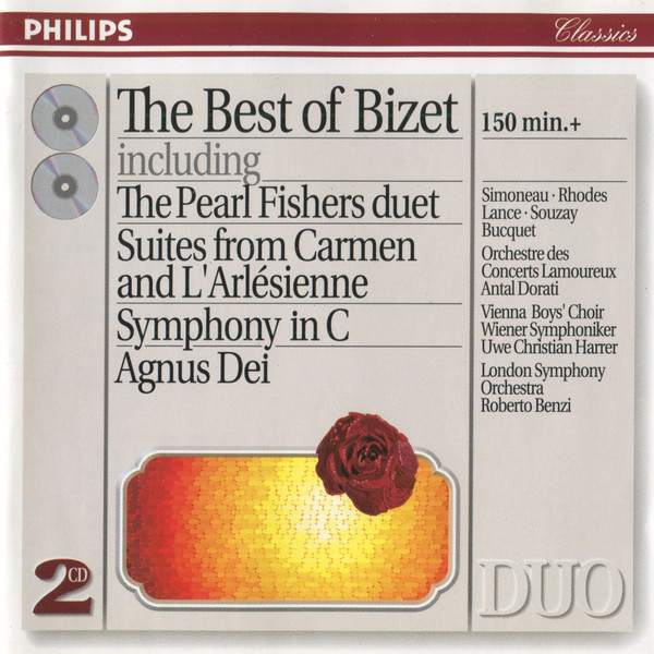 Georges Bizet - Leopold Simoneau, Jane Rhodes, Albert Lance, Gérard Souzay, Marie-Françoise Bucquet, Orchestre Des Concerts Lamoureux, Antal Dorati, Die Wiener Sängerknaben, Wiener Symphoniker, Uwe Christian Harrer, London Symphony Orchestra, Roberto Benz - The Best of Bizet (2xCD, Comp, RE, RM) (Near Mint (NM or M-))