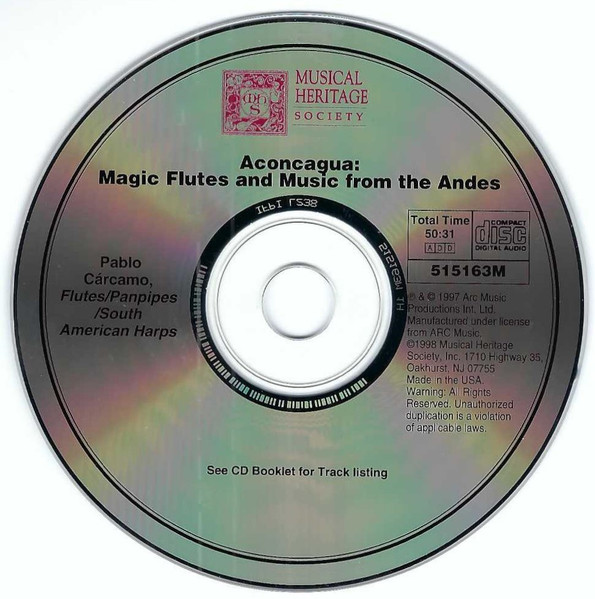 Pablo Cárcamo - Aconcagua: Magic Flutes And Music From The Andes (CD, Comp) (Near Mint (NM or M-)) - Image 3