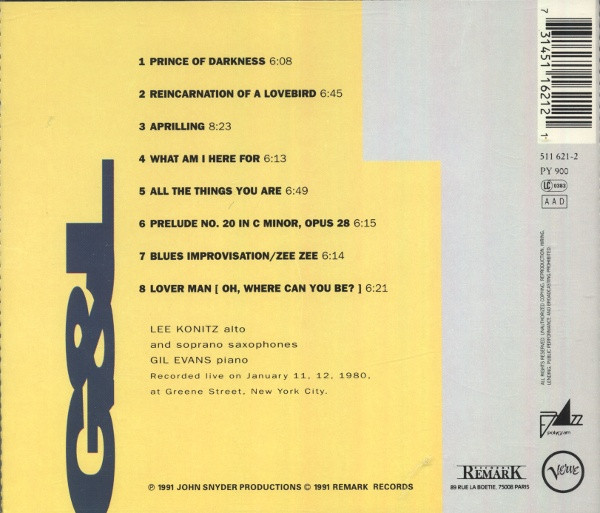Lee Konitz, Gil Evans - Heroes (CD, Album) (Near Mint (NM or M-)) - Image 5