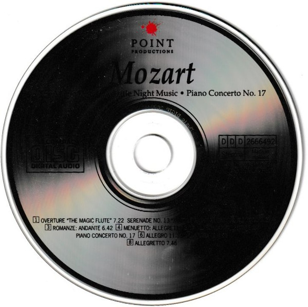 Wolfgang Amadeus Mozart - The Magic Flute · A Little Night Music · Piano Concerto No. 17 (CD, Comp) (Near Mint (NM or M-)) - Image 2