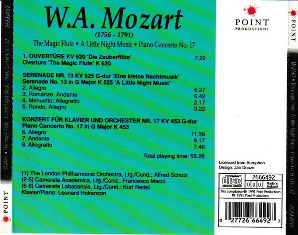 Wolfgang Amadeus Mozart - The Magic Flute · A Little Night Music · Piano Concerto No. 17 (CD, Comp) (Near Mint (NM or M-)) - Image 4