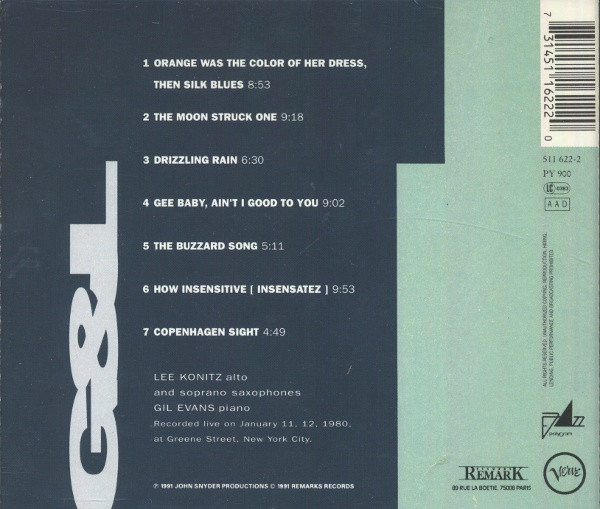 Lee Konitz - Gil Evans - Anti-Heroes (CD, Album) (Near Mint (NM or M-)) - Image 4