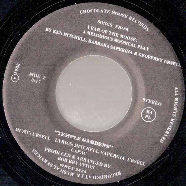 Ken Mitchell (12), Barbara Ursell And Geoffrey Ursell - Songs From The Year Of The Moose (7", Single) (Near Mint (NM or M-)) - Image 4